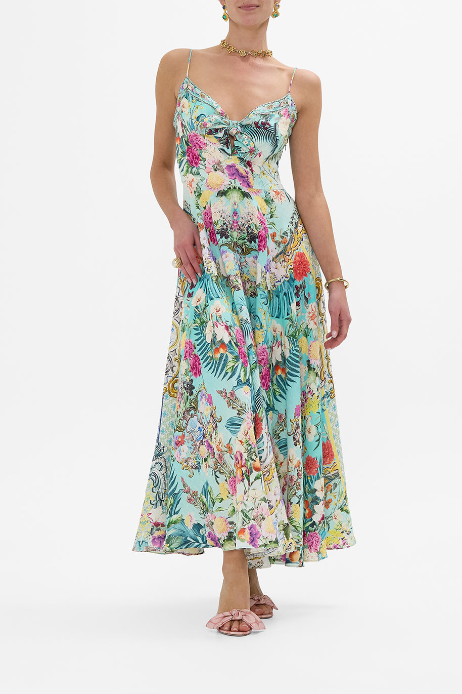 Cam_LONG DRESS WITH TIE FRONT - Image 3