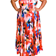 Hutch-Ayla Bustier pleated maxi dress - Image 1