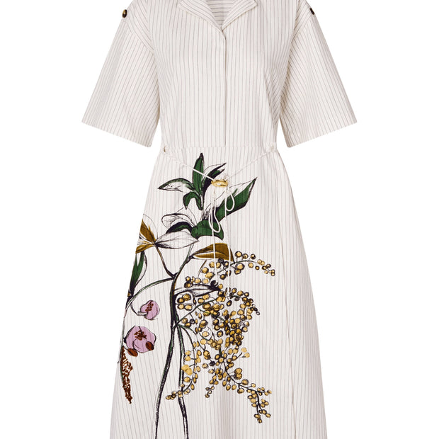 Stine Goya - Crisp Stripe Shirting, Workwear Midi Dress  - Image 1