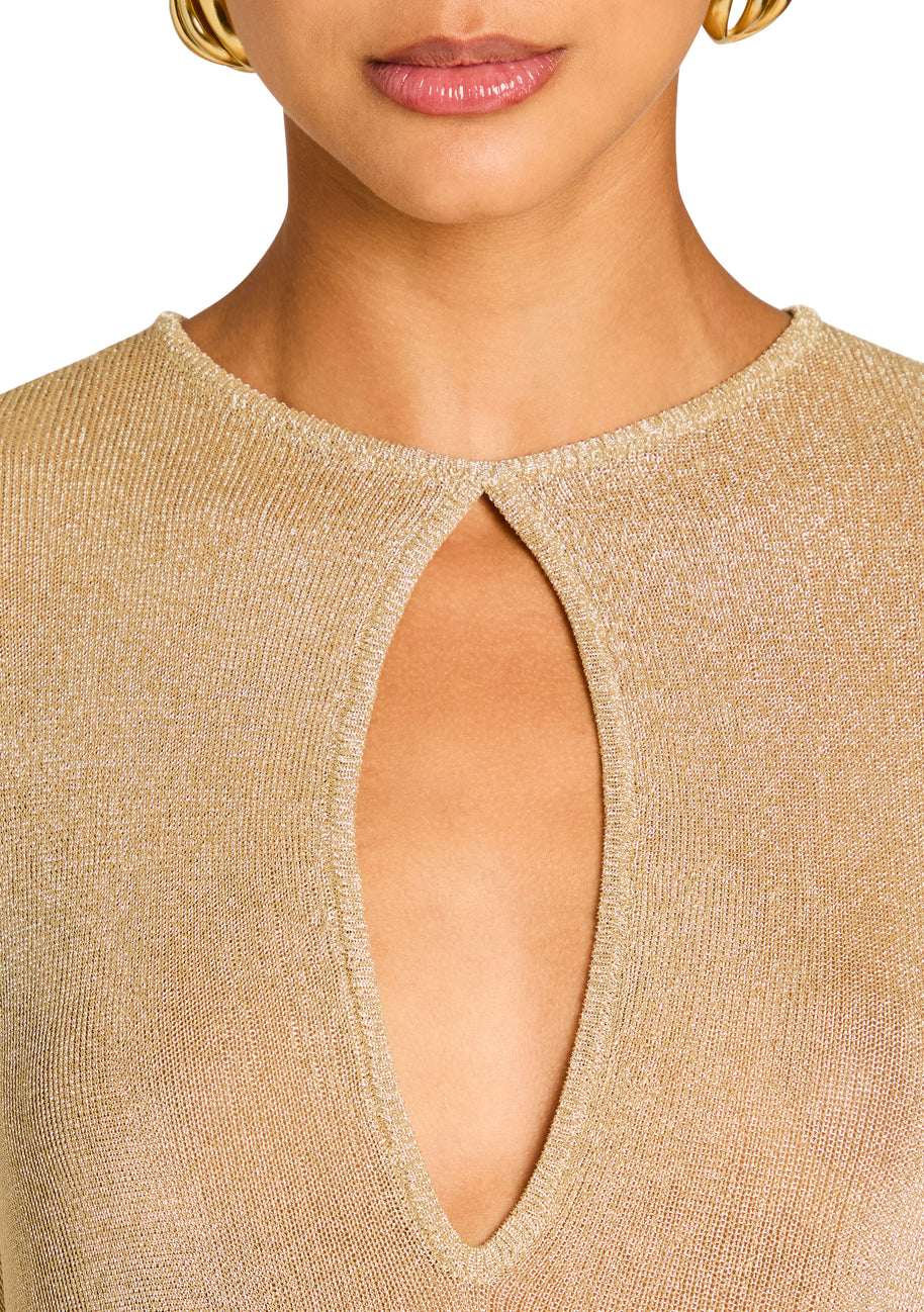 SER.O.YA - Emeri Metallic Knit Mini Dress  - Image 3