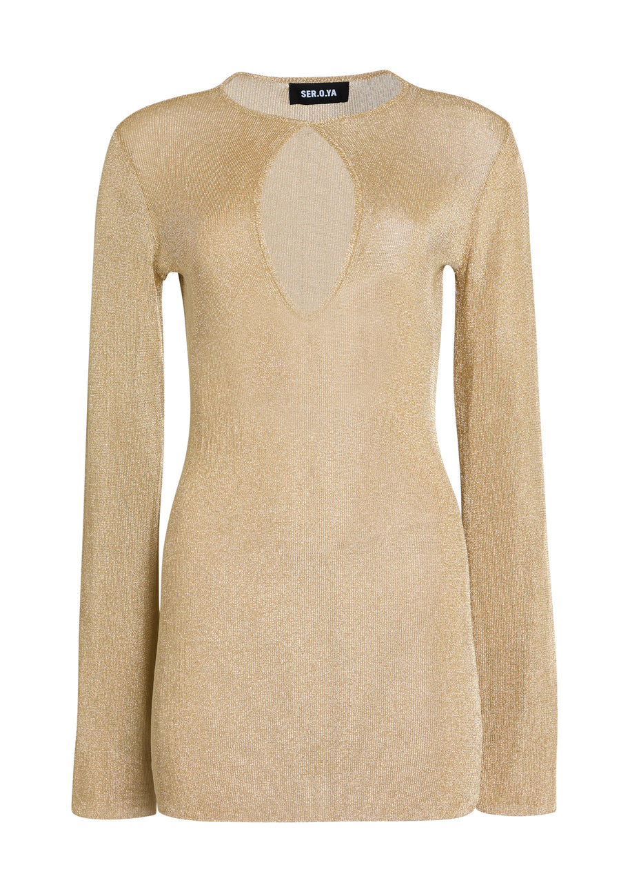SER.O.YA - Emeri Metallic Knit Mini Dress  - Image 1