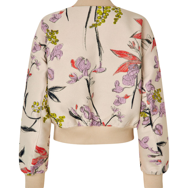 Stine Goya - Woven Jacquard, Cropped Dropped Shoulder Bomber