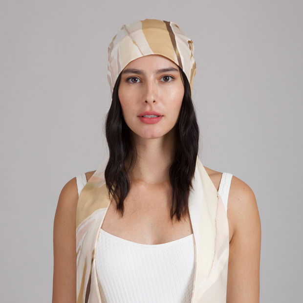 Eugenia Kim-Gigi Satin Headscarf (Ivory/beige)