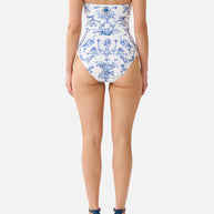 Camilla-TIE FRONT HALTER ONE PIECE W GATHERED SIDES (Special Order)